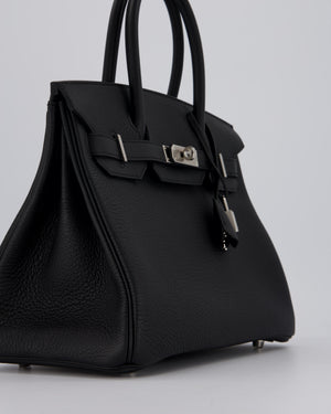 *VERY RARE* Hermès Birkin 30 Retourne Bag in Noir Togo Leather with Palladium Hardware