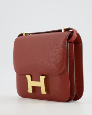 Hermès Constance III 18 Miroir Bag in Rouge Venitien Epsom Leather with Gold Hardware