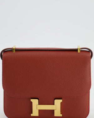 Hermès Constance III 18 Miroir Bag in Rouge Venitien Epsom Leather with Gold Hardware
