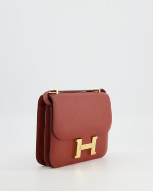 Hermès Constance III 18 Miroir Bag in Rouge Venitien Epsom Leather with Gold Hardware