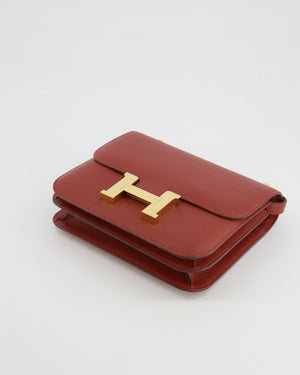 Hermès Constance III 18 Miroir Bag in Rouge Venitien Epsom Leather with Gold Hardware