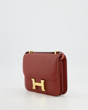 Hermès Constance III 18 Miroir Bag in Rouge Venitien Epsom Leather with Gold Hardware