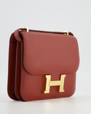Hermès Constance III 18 Miroir Bag in Rouge Venitien Epsom Leather with Gold Hardware