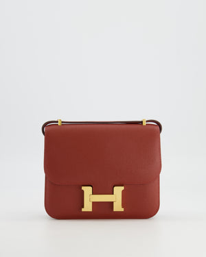 Hermès Constance III 18 Miroir Bag in Rouge Venitien Epsom Leather with Gold Hardware