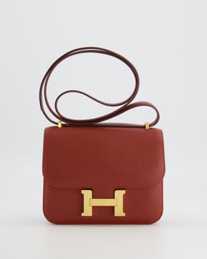 Hermès Constance III 18 Miroir Bag in Rouge Venitien Epsom Leather with Gold Hardware