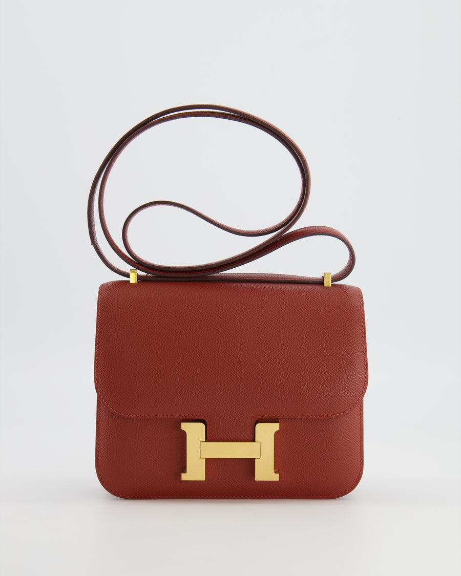 Hermès Constance III 18 Miroir Bag in Rouge Venitien Epsom Leather with Gold Hardware
