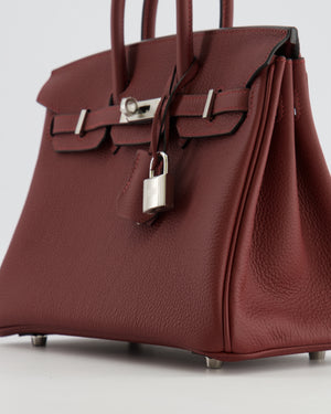 Hermès Birkin 25 Retourne Bag in Rouge H Togo Leather with Palladium Hardware