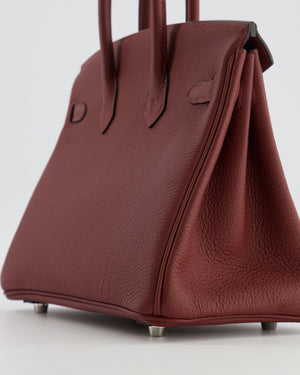 Hermès Birkin 25 Retourne Bag in Rouge H Togo Leather with Palladium Hardware