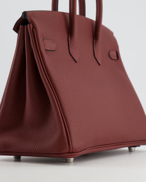 Hermès Birkin 25 Retourne Bag in Rouge H Togo Leather with Palladium Hardware