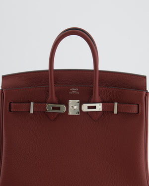 Hermès Birkin 25 Retourne Bag in Rouge H Togo Leather with Palladium Hardware