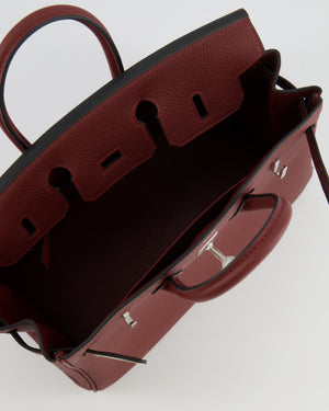 Hermès Birkin 25 Retourne Bag in Rouge H Togo Leather with Palladium Hardware
