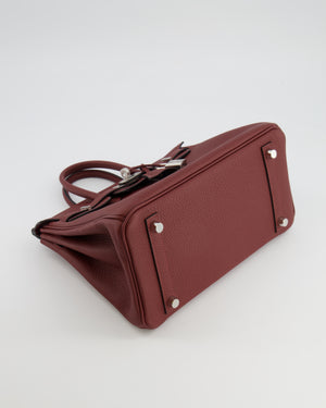Hermès Birkin 25 Retourne Bag in Rouge H Togo Leather with Palladium Hardware