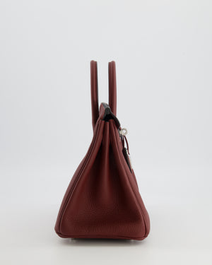 Hermès Birkin 25 Retourne Bag in Rouge H Togo Leather with Palladium Hardware