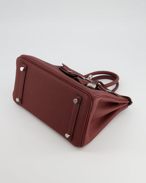 Hermès Birkin 25 Retourne Bag in Rouge H Togo Leather with Palladium Hardware