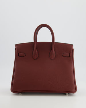 Hermès Birkin 25 Retourne Bag in Rouge H Togo Leather with Palladium Hardware