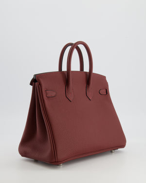 Hermès Birkin 25 Retourne Bag in Rouge H Togo Leather with Palladium Hardware