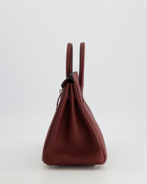 Hermès Birkin 25 Retourne Bag in Rouge H Togo Leather with Palladium Hardware