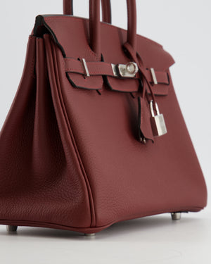 Hermès Birkin 25 Retourne Bag in Rouge H Togo Leather with Palladium Hardware