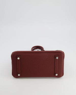 Hermès Birkin 25 Retourne Bag in Rouge H Togo Leather with Palladium Hardware