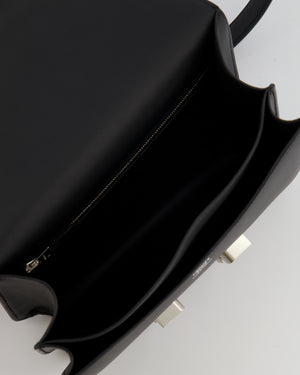 *LIMITED EDITION* Hermès Constance 24 Bag in Noir Swift Leather with Red, Blue and Beige Marbled Palladium Hardware