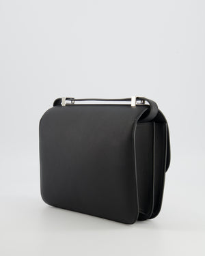 *LIMITED EDITION* Hermès Constance 24 Bag in Noir Swift Leather with Red, Blue and Beige Marbled Palladium Hardware