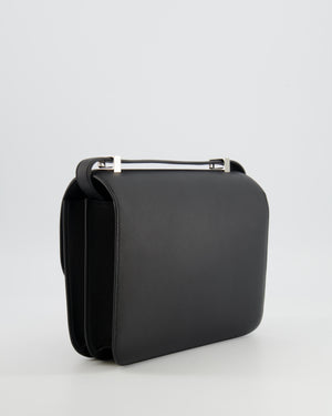 *LIMITED EDITION* Hermès Constance 24 Bag in Noir Swift Leather with Red, Blue and Beige Marbled Palladium Hardware