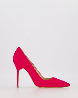 Manolo Blahnik Fuchsia Suede BB 105 Heels Size EU 37
