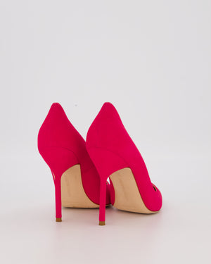 Manolo Blahnik Fuchsia Suede BB 105 Heels Size EU 37