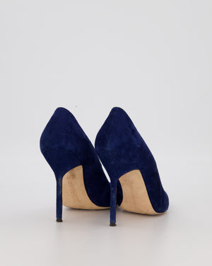Manolo Blahnik Blue Suede BB 105 Heels Size EU 37