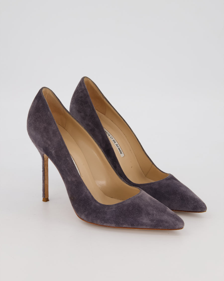 Manolo Blahnik Grey Suede 105 Heels Size EU 37
