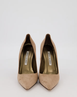 Manolo Blahnik Beige Suede BB 115 Heels Size EU 37