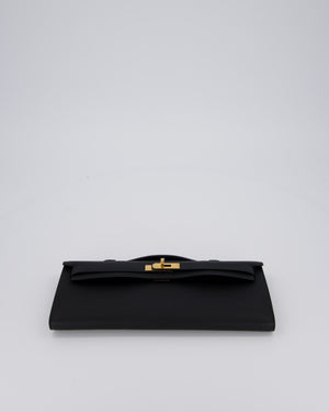 *HOT & RARE* Hermès Kelly Cut Bag in Noir Swift Leather with Gold Hardware