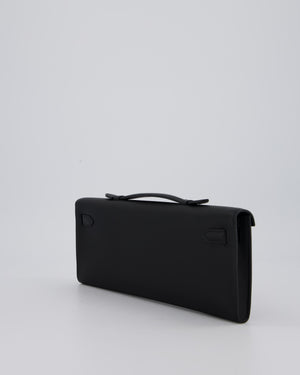*HOT & RARE* Hermès Kelly Cut Bag in Noir Swift Leather with Gold Hardware