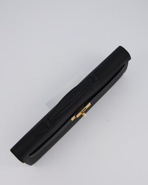*HOT & RARE* Hermès Kelly Cut Bag in Noir Swift Leather with Gold Hardware