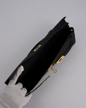 *HOT & RARE* Hermès Kelly Cut Bag in Noir Swift Leather with Gold Hardware
