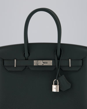 Hermès Birkin 30 Retourne Bag in Vert Mangrove Togo Leather with Palladium Hardware