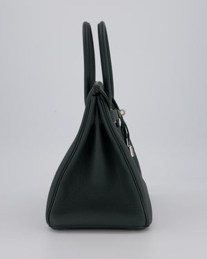 Hermès Birkin 30 Retourne Bag in Vert Mangrove Togo Leather with Palladium Hardware