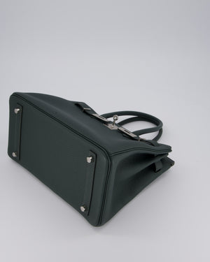 Hermès Birkin 30 Retourne Bag in Vert Mangrove Togo Leather with Palladium Hardware