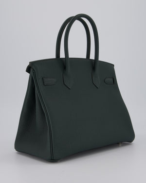 Hermès Birkin 30 Retourne Bag in Vert Mangrove Togo Leather with Palladium Hardware