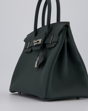 Hermès Birkin 30 Retourne Bag in Vert Mangrove Togo Leather with Palladium Hardware