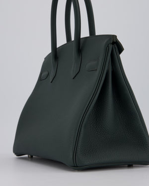 Hermès Birkin 30 Retourne Bag in Vert Mangrove Togo Leather with Palladium Hardware