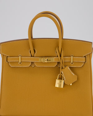 *RARE* Hermès Birkin 25 Bag in Naturel Sable Togo Leather with Gold Hardware