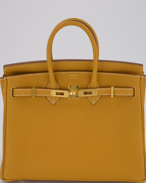*RARE* Hermès Birkin 25 Bag in Naturel Sable Togo Leather with Gold Hardware