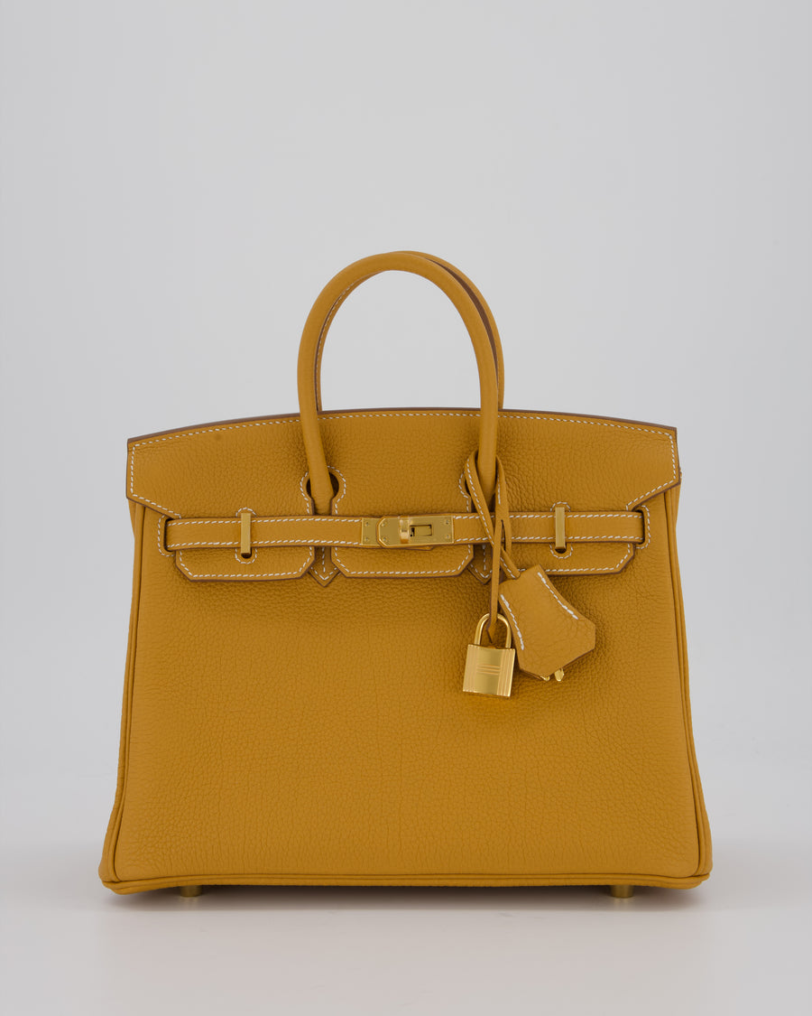 *RARE* Hermès Birkin 25 Bag in Naturel Sable Togo Leather with Gold Hardware