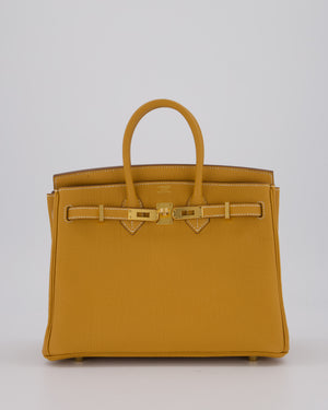 *RARE* Hermès Birkin 25 Bag in Naturel Sable Togo Leather with Gold Hardware