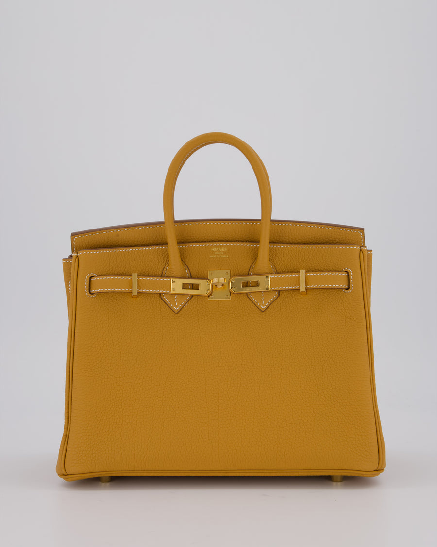 *RARE* Hermès Birkin 25 Bag in Naturel Sable Togo Leather with Gold Hardware
