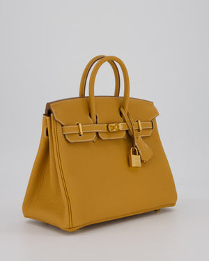 *RARE* Hermès Birkin 25 Bag in Naturel Sable Togo Leather with Gold Hardware