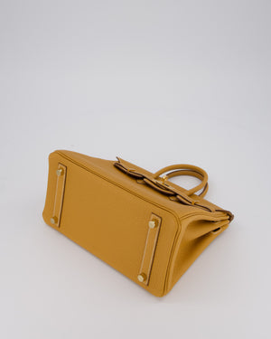 *RARE* Hermès Birkin 25 Bag in Naturel Sable Togo Leather with Gold Hardware