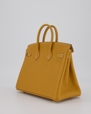 *RARE* Hermès Birkin 25 Bag in Naturel Sable Togo Leather with Gold Hardware