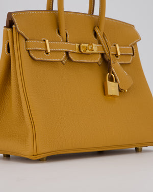 *RARE* Hermès Birkin 25 Bag in Naturel Sable Togo Leather with Gold Hardware